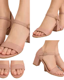 Blush Grace Block Heels D32-52