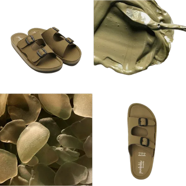 puntoblu Olive Green Comfort Slides ART - ck66
