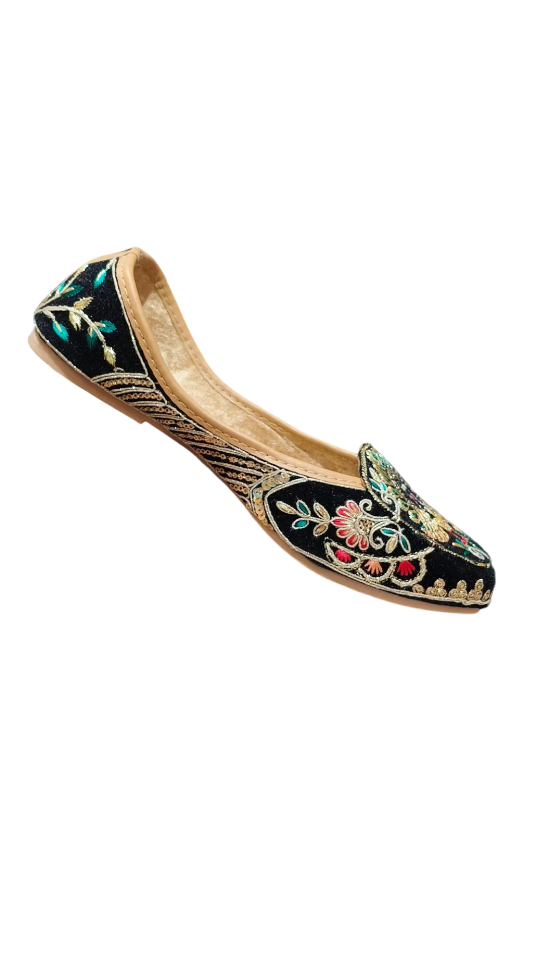 Regal Peacock Velvet Jutti D35-101 - Image 2