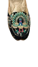 Regal Peacock Velvet Jutti D35-101
