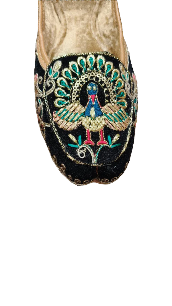 Regal Peacock Velvet Jutti D35-101 - Image 3