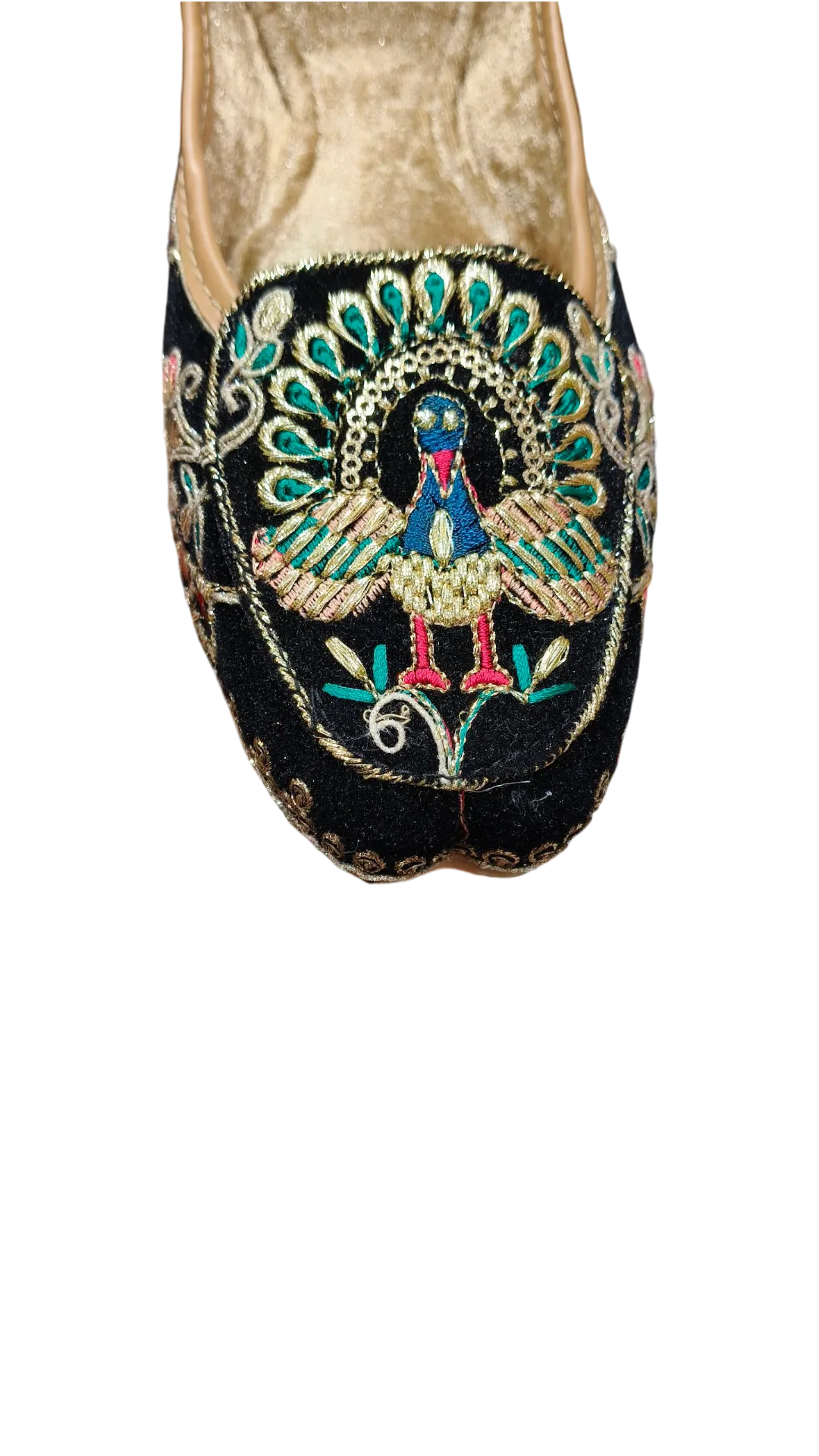 Regal Peacock Velvet Jutti D35-101 - Image 3