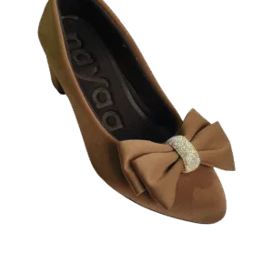 Glam Bow Heeled Ballerinas