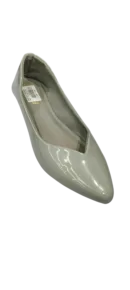 Glossy Duo-Tone Pointed-Toe Flats D17-24