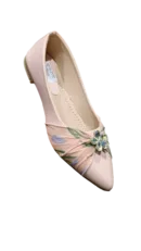 Floral Crystal Embellished Ballerina   D35-58