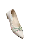 Floral Crystal Embellished Ballerina   D35-58