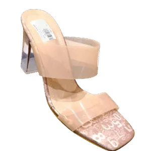 Ladies’ Nude Block Heel Transparent Sandals ART  D33-81