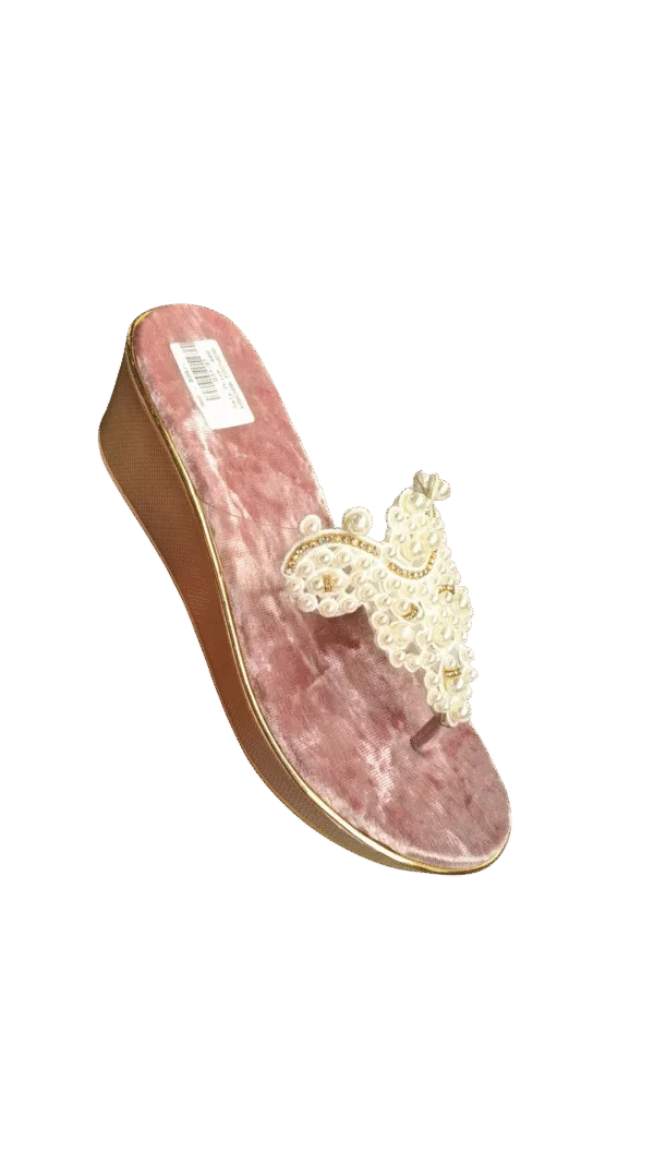 WEDGE HEEL V PURL WORK TRANSPERANT D33-97