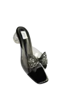 Ladies’ Black Bow Transparent Block Heels
ART  D30-12
