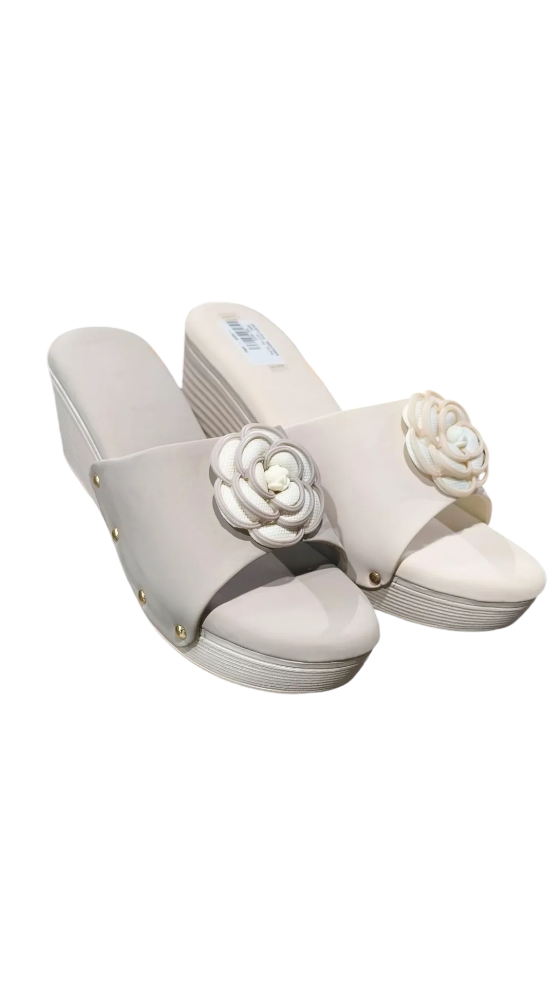 Floral Charm Wedge Slip-Ons
 D35-50