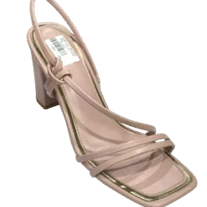 Ladies’ Strappy Nude Square Block Heels ART D19-23