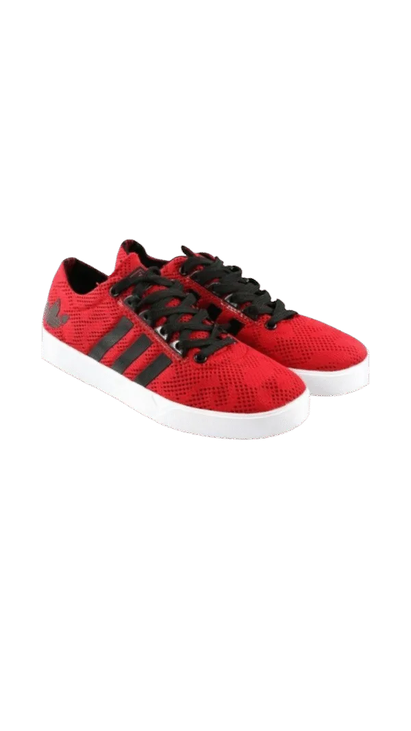 Red & Black Striped Athletic Sneakers ADIDAS FIRST COPY ART - NEO 2 - Image 2