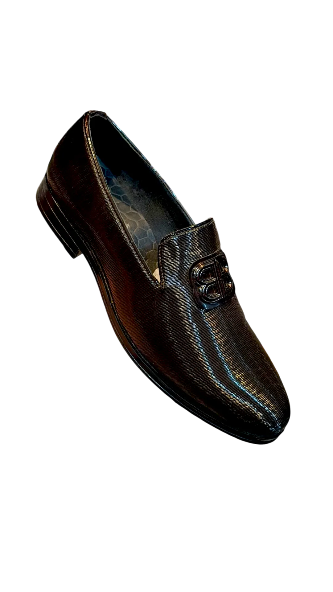 Black Textured Monogram Loafers
ART - D26-37 - Image 3