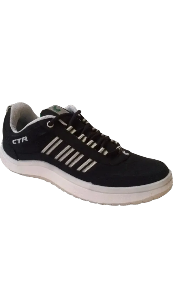 Coaster CTR Alora-3 Stylish Black Lace up Synthetic Leather Outdoor Sports Running Shoes