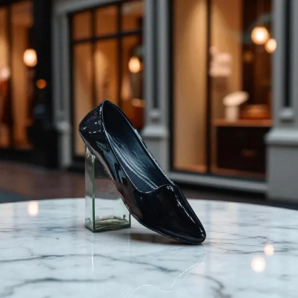 Vera Noir Patent Flats D35-46