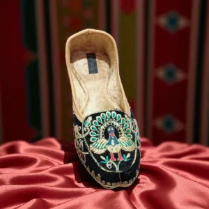 Regal Peacock Velvet Jutti D35-101