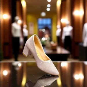 Shimmer Elegance Block Heels d35-38