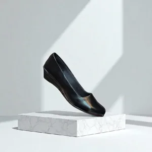 Elegant Black Formal Wedge Heels D35-103