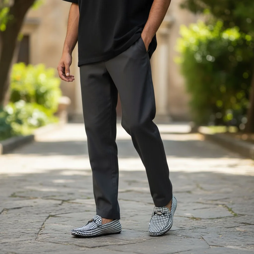 Men’s Geometric Print Designer Loafers PRADA D23-18 - Image 2