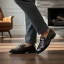 Men’s Patent Leather Buckle Loafers  ART -   
D31-01