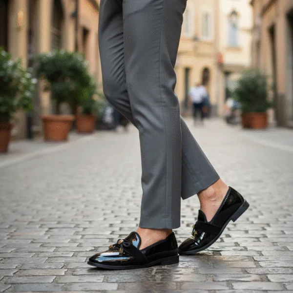 Black Patent Tassel Loafers ART - D31-12 - Image 2