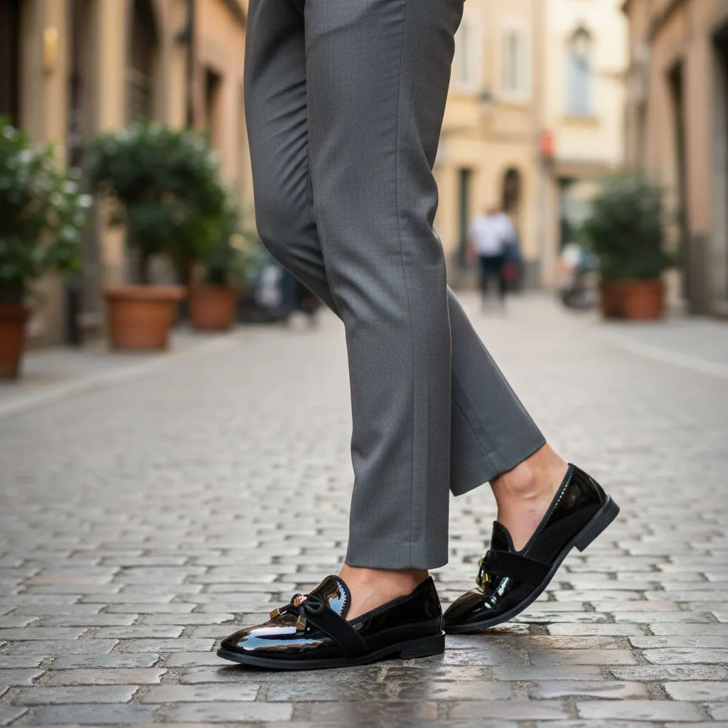 Black Patent Tassel Loafers ART - D31-12 - Image 2