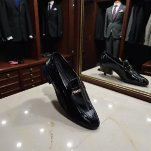 Fendi Black Patent Leather Signature Loafers ART - D33-103.3