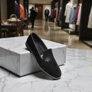Black Velvet Monogram Loafers ART - D32-07