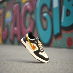 Brown, Tan & Yellow Street Sneakers ART - D35-93