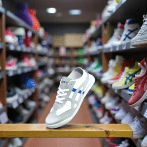Grey & White Low-Top Sport Sneakers
ART - D35-95