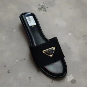 Prada-Inspired Textured Slide Sandals 👑 ART  D35-18