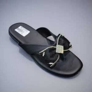 Midnight Sparkle Lace-Embellished Slides π‘ ART - D33-45