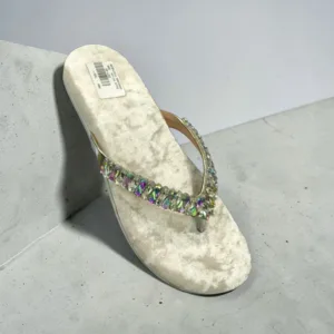 Iridescent Crystal Velvet Wedge Sandals 👡 ART - D27-28