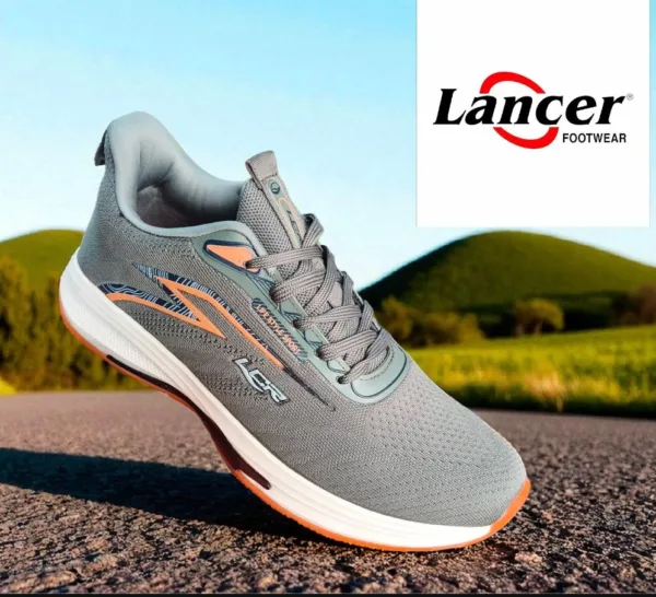 grey-orange Lancer sport shoe BOYS ART - D35-105