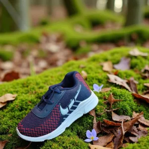 Navy-Red Knit Flex Kids Sneakers art - zoop 3