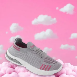 Supreme CloudFlex Knit Sneakers – Grey & Pink xzoya jazzy 21