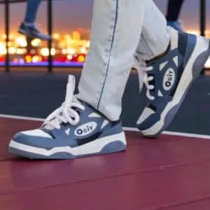 Ogiy Retro Street Sneakers – Blue & White kids ART - running