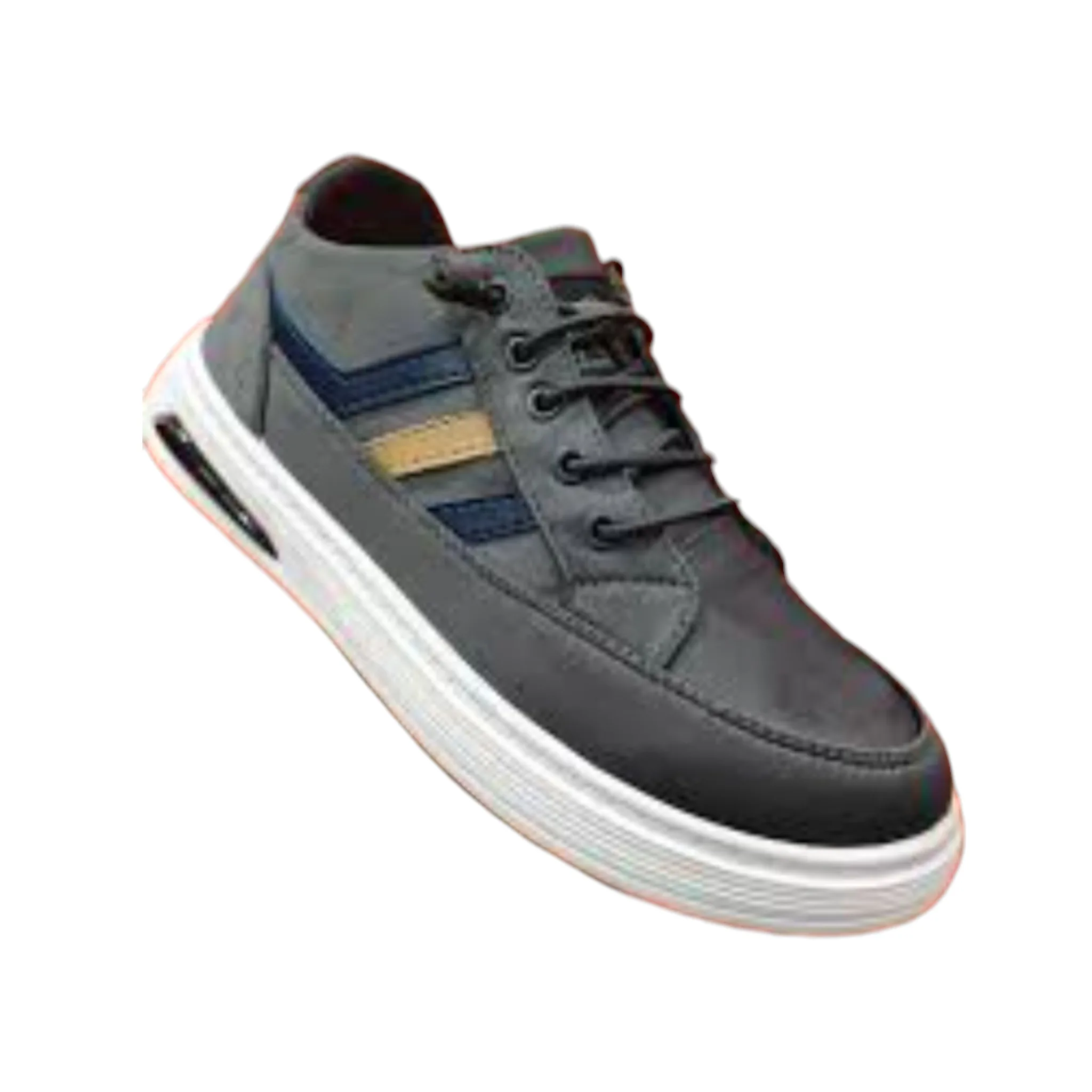 Kids Trendy Stripes Sneakers – Black & Grey Variants ART - fashion - Image 3
