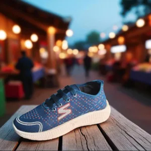 Kids Blue Mesh Sports Sneakers art - a3-07