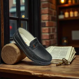 Kids Black Classic Loafers ART - h19-03