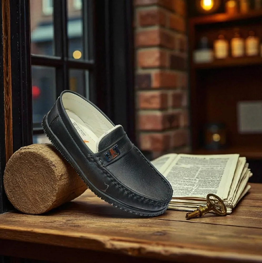 Kids Black Classic Loafers ART - h19-03