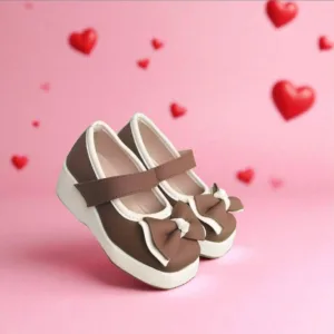 Kids Brown Bow Ballerina Wedges ART - D36-06-07