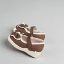 Kids Brown Bow Ballerina Wedges ART - D36-06-07