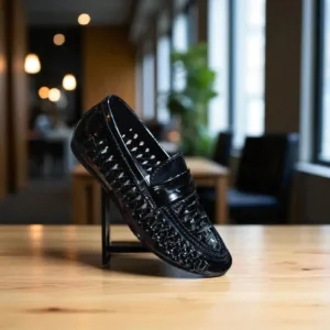 Kids Glossy Party Loafers ART - D21-86