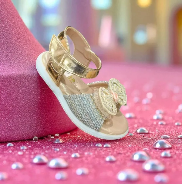 Kids Golden Butterfly Party Sandal ✨🦋👧 ART - D32-98