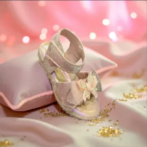 Twinkle Bow Kids Sandals – Blush Pink Edition ✨🎀 ART - D33-84