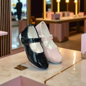 Classic Charm Kids Mary Janes – Black & Blush Duo ✨ ART - D34-26