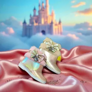 Fairy Castle Kids Boots – Shimmer Bow Edition ✨🏰 ART - D32-104-105