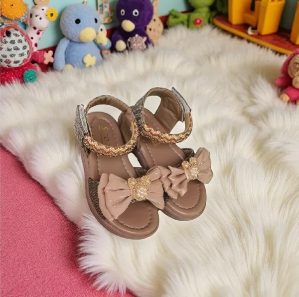 kids Glimmer Bow Princess Sandals ✨🎀 ART - D36-08-09