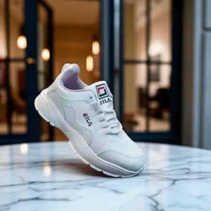 Girls’ White Trainer Sneakers (EILA) ART - fashion n